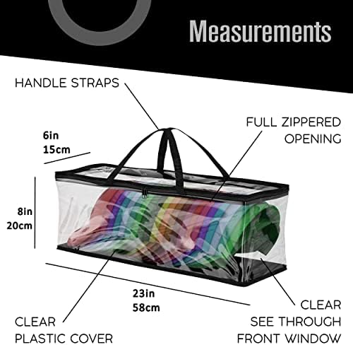 Baseball Cap Storage Bag, Hat Organizer Case, Black Handles, 23" x 6" x 8"