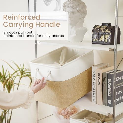 16x12x12 In Foldable Fabric Large Storage Bins with Handle 3 Pack