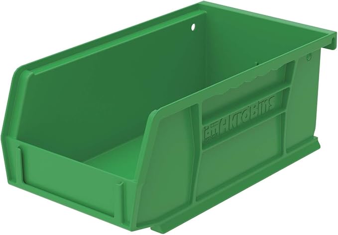 Akro-Mils 30220 AkroBins Plastic Storage Bins, 7"x4"x3", Green, 24-Pack