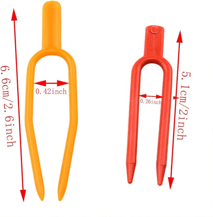 Haidong-Gardening Plant Fixing Clips Reusable Garden Strawberry Fork Used for Fixing Vines Such as Flowers, Strawberries and Watermelons (120 Each for red and Orange) -240PCS
