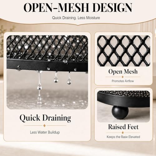 3 Tier Bathroom Counter Organizer-Metal Makeup Organizer for Vanity