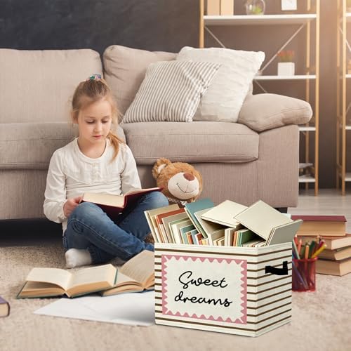 Sweet Night Affirmation Storage Bins Box with Handles Organizer Basket