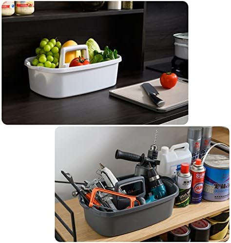 JiatuA Large Cleaning Supplies Caddy Portable Shower Caddy Basket Dark Gray