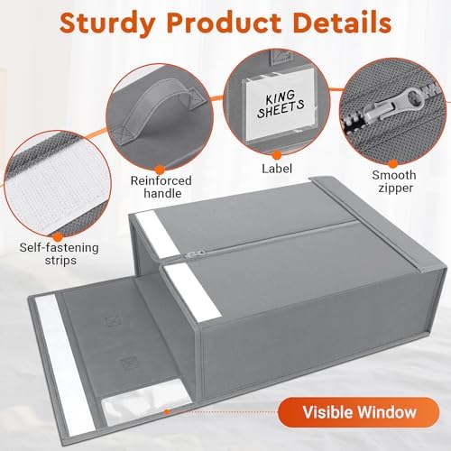 StorageTastic Bed Sheet Closet Organizers and Storage Under Bed Storage