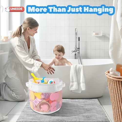 UNEEDE Bath Toy Organizer,4.15 Gallons Bathtub Toy Storage Organizer