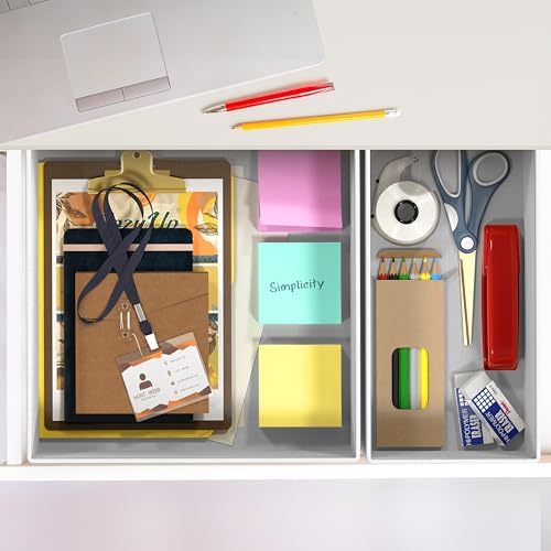 Simple Houseware Underwear Drawer Organizer, Set of 6, Gray