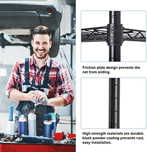 BestOffice | 6-Tier Wire Shelf | 42" x 16" x 72" | Black