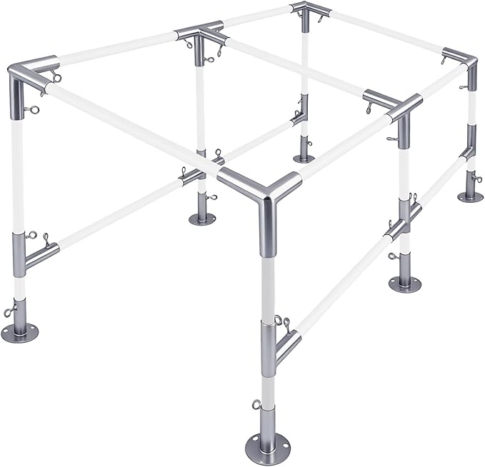 Frienda 6-Leg Lean-to Canopy Fittings for 1" EMT, 18 Pcs Lean to Carport Frame Connectors Kit DIY Project for Slant Roof Carport, Shed, Gazebo, Greenhouse, Shelter Deck, Pipes Not Included
