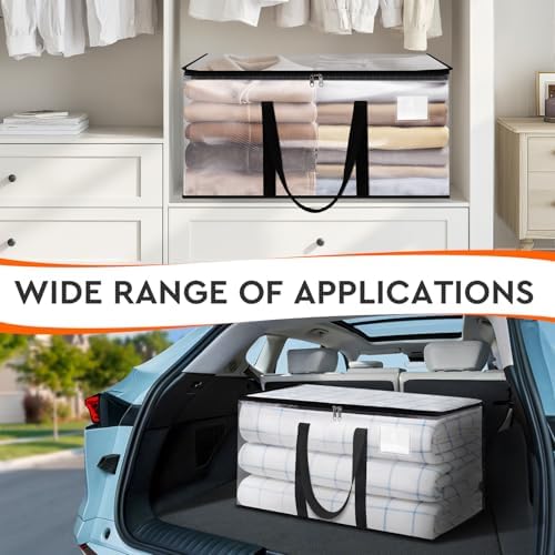HomeHacks Moving Bags, Heavy Duty Storage Bags for Clothes, 6 Pack 76L