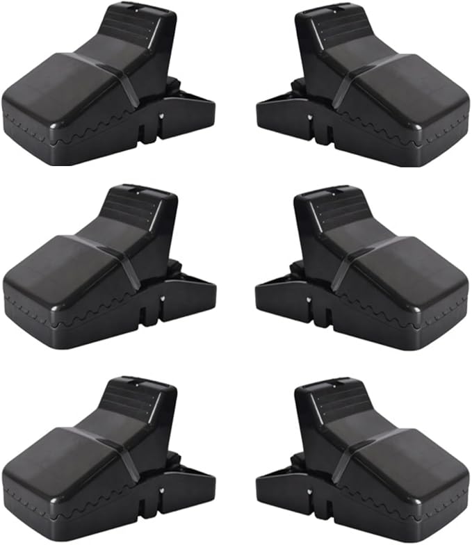 Rat Trap – 6 Pack Snap Traps for Mice, Rats, and Small Rodents – Indoor & Outdoor Pest Control – Quick & Humane Kill, Easy to Set, Reusable Rodent Catcher for Home, Garden, and Garag