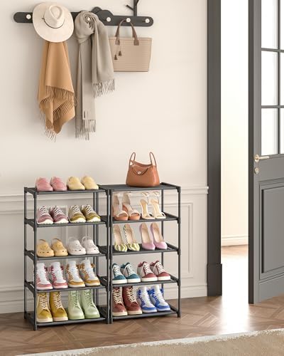 Autonomier 5-Tier Extra Small Shoe Rack (16.3" Wide), Narrow Space-Saving