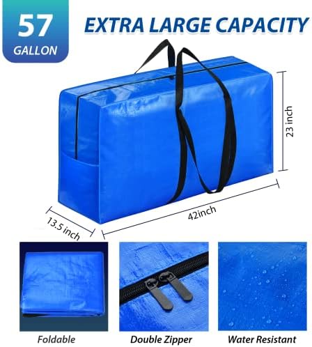 Extra Large Storage Bags, 57 Gallon XXL Jumbo Large Moving Bags Heavy Duty