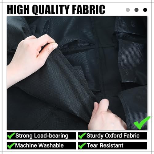 Windyun 1 Pcs 40 Pocket Over the Door Shoe Organizer Hang,Black