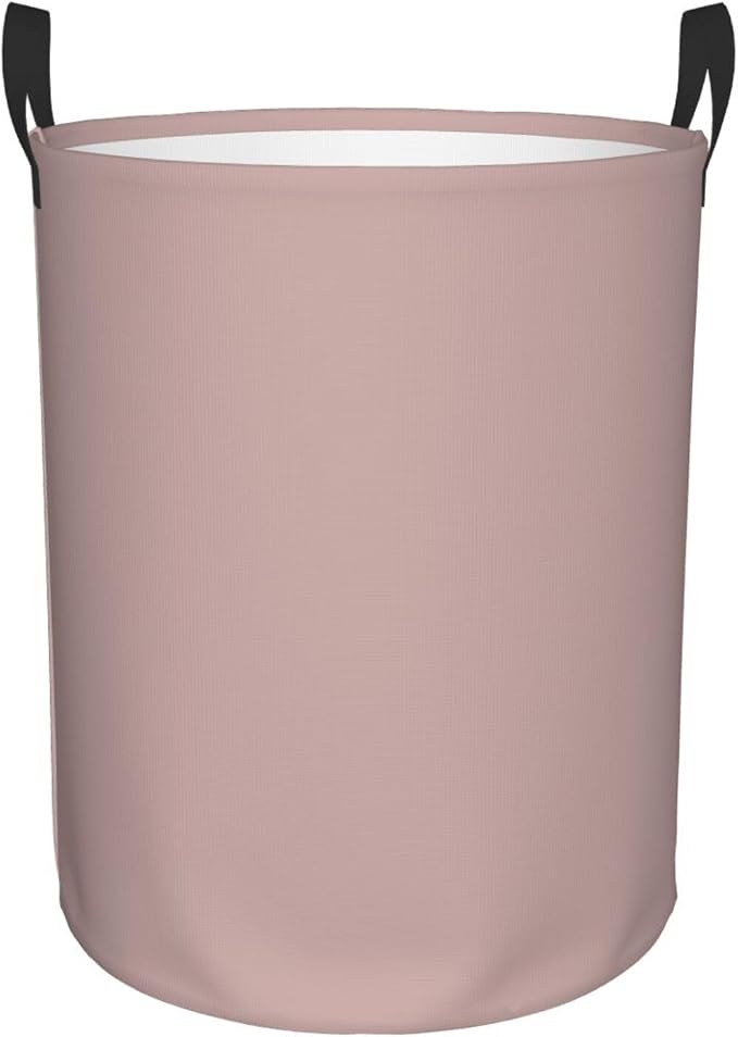 19.6" Large Laundry Hamper Bag, Dusty Pink Trend Color Collapsible Laundry Basket Dirty Clothes Organizer Washing Bin for Family Essentials Storage