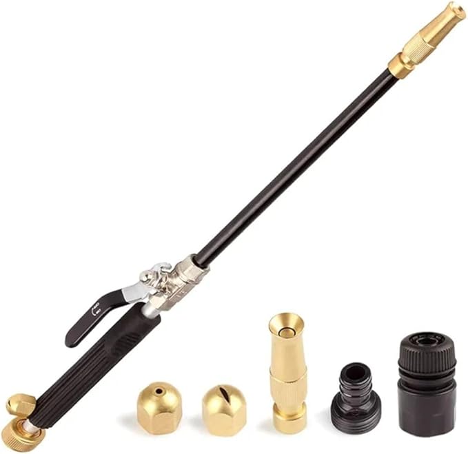 Hicks Ridge Garden Hose Nozzle Sprayer - Heavy Duty High Power Water Wand - Pressure Washer Gun Attachment - Garden Hose Jet Nozzle