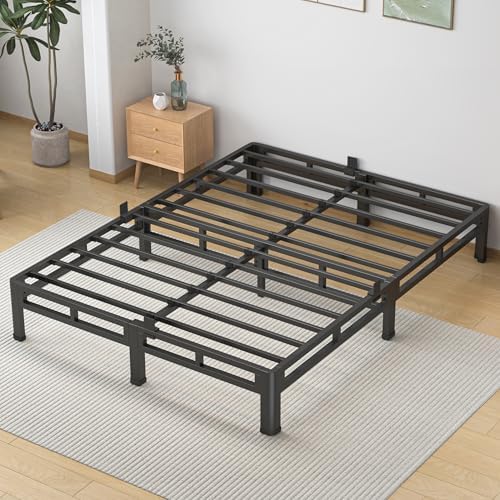 NKZ 2-in-1 Queen Size Metal Platform Bed Frame, 10 Inch Heavy Duty Bed Base