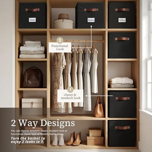 DECOMOMO Storage Bins, Storage Baskets for Shelves