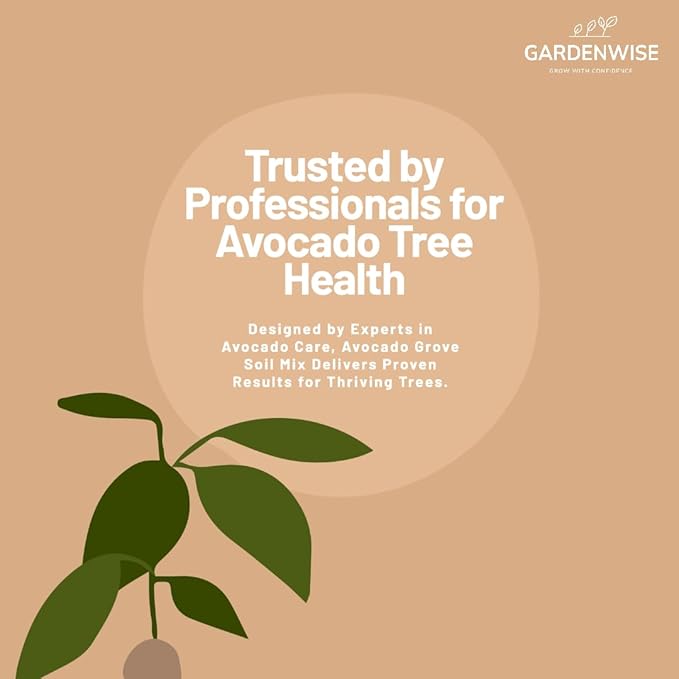 GARDENWISE Avocado Tree Soil – Premium Organic Potting Mix for Avocado Trees | Tailored pH & Organic Nutrients | Fast-Draining & Moisture-Retaining | Indoor & Outdoor Use (3 QUARTS)