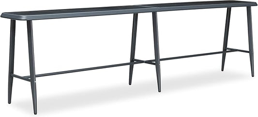 PURPLE LEAF Outdoor High Bar Table Extra-Long Rectangular Patio Pub Balcony Table with Waterproof Tabletop, 145” Long for 5 Seats