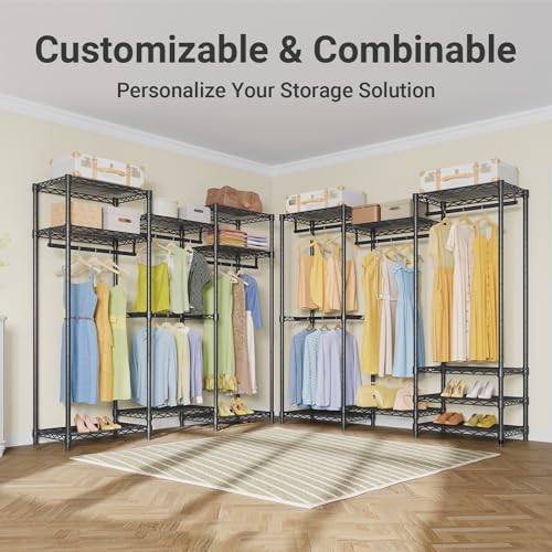 VIPEK V5 Medium Freestanding Clothes Rack, Modular Closet System, Black