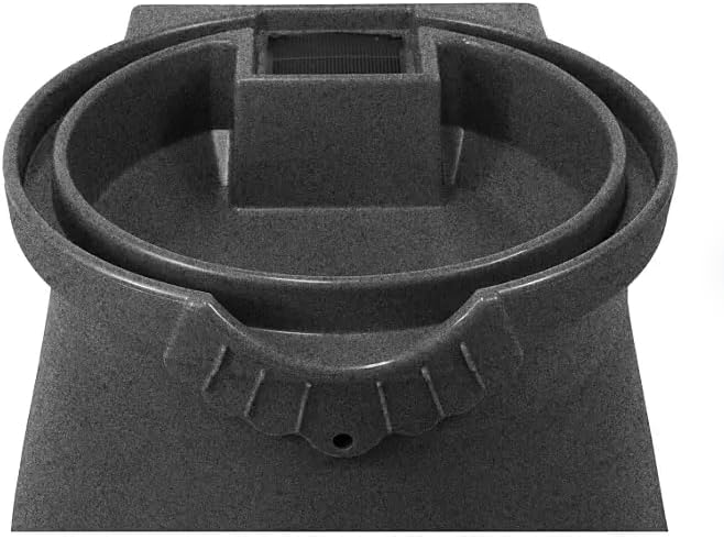 Rain Wizard Decorative Urn Rain Barrel, Durable polyethylene Resin, with Brass Spigot, Flat-Back Design,Perfect for Gardening Any Home (Dark Granite, 50 Gallon)