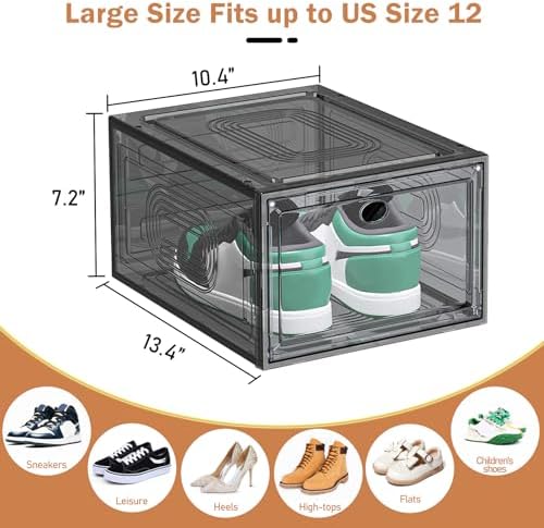 caktraie 10 Pack Shoe Organizer Stackable