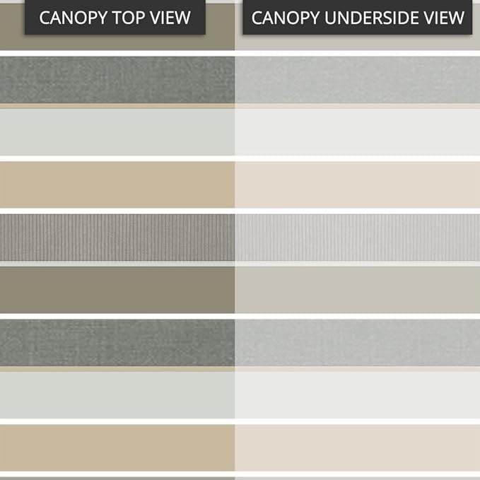 Garden Winds Durable 350 Replacement Canopy Top Compatible with Windsor Dome 10’ x 12’ Gazebo Models L-GZ717PST-C, A111001701 - Stripe Stone