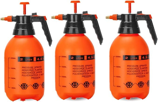 2L/0.5Gal Handheld Pressure Sprayer, Portable Pump Watering Can with Adjustable Nozzle, Garden Sprayer for Indoor Plants, Outdoor Lawn, Gardening Tools for Watering, Mist Spraying, Weed Control