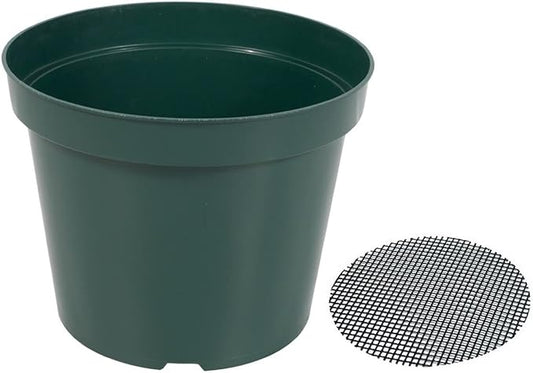 RooTrimmer 40 Pack 4 Inch Plastic Nursery Pots with Mesh Pad, Thick Sturdy Plastic Plant Pots with Drainage Holes Indoor/Ourdoor Flower Planter Pots, Green