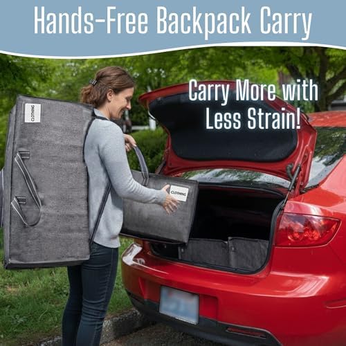 VENO 2 Pack Heavy Duty Moving Bags with Backpack Straps, Zippers & Handles, Extra Large Packing Bags for College Dorm Essentials, Moving Supplies Alternative to Cardboard Moving Boxes