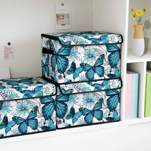 Stackable Clothes Storage Bins with Lids 3 Pack
