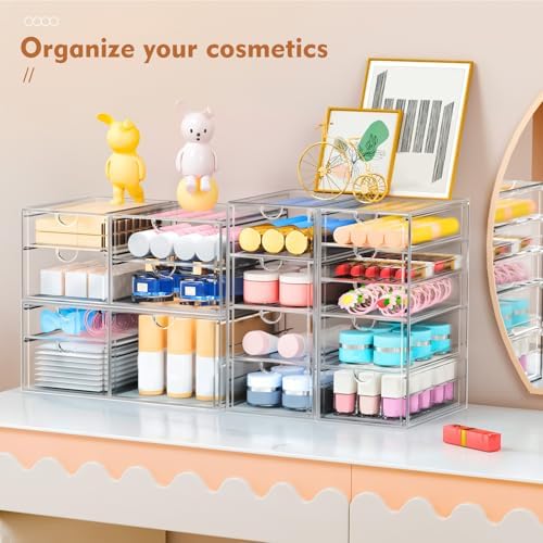 ARSTPEOE 17-Drawer Acrylic Storage & Makeup Organizer for Desk, Bath