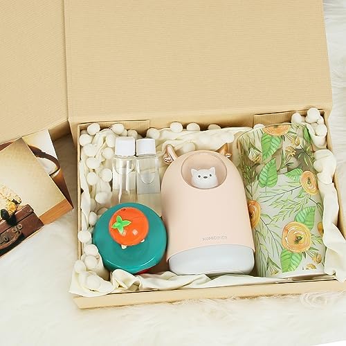 Aimyoo Striped Brown Magnetic Gift Boxes with Lids 10.5x7x3 in, Medium Bridesmaid Groomsman Proposal Box, Rectangle Collapsible Box for Present Graduation Birthday Storage 5 Pack