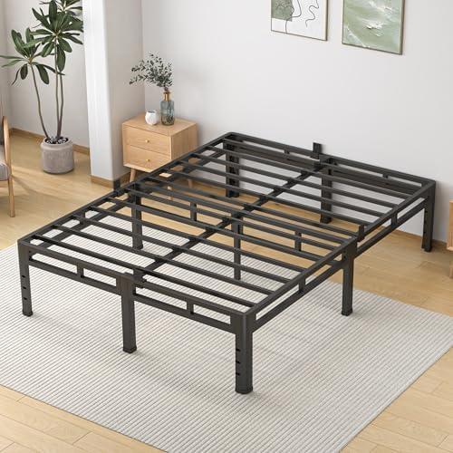 NKZ 2-in-1 King Size Metal Platform Bed Frame, 16 Inch Heavy Duty Bed Base