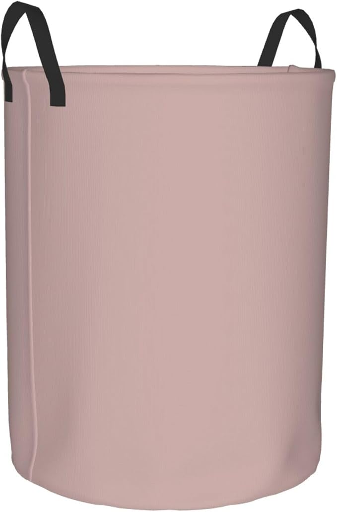 19.6" Large Laundry Hamper Bag, Dusty Pink Trend Color Collapsible Laundry Basket Dirty Clothes Organizer Washing Bin for Family Essentials Storage