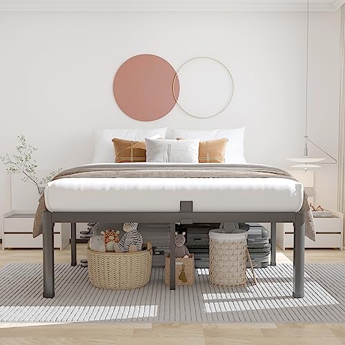 ROIL 12 Inch Queen Bed Frame with Rounded Corner & 4 Mattress Baffles