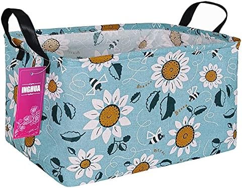 Rectangular Sunflower Storage Basket