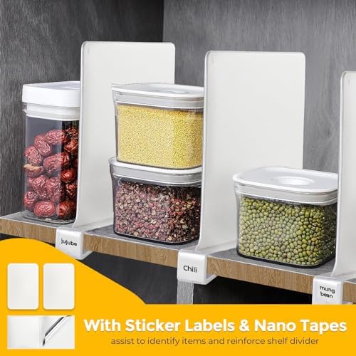 White Acrylic Shelf Dividers for Closets Organizer & Storage,2 Pack