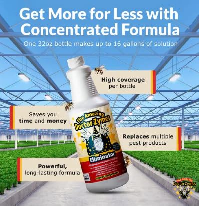 Eliminator® Natural Insecticide & Fungicide Spray – Organic, Oil-Free Pest Control for Spider Mites, Aphids & Powdery Mildew, Botrytis, Fungus Gnats – Residue-Free, Indoor & Outdoor Plant Protection