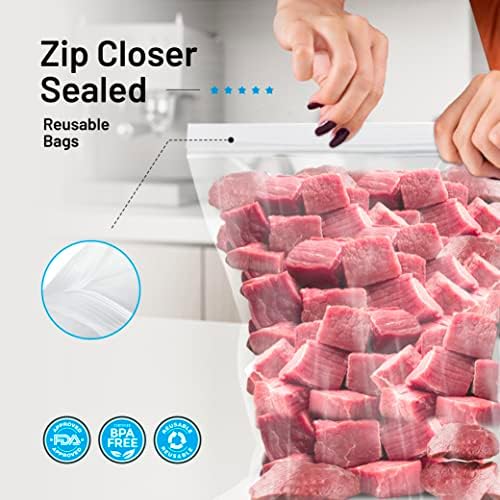 Large Storage Bags With Zipper Top - 3 Gallon Size, 16" x 18", Extra Large Plastic for Clothes, Travel, Moving, Large Reusable freezer bags, BPA-Free, 2-mil Thick (X-Large, 50, Count)