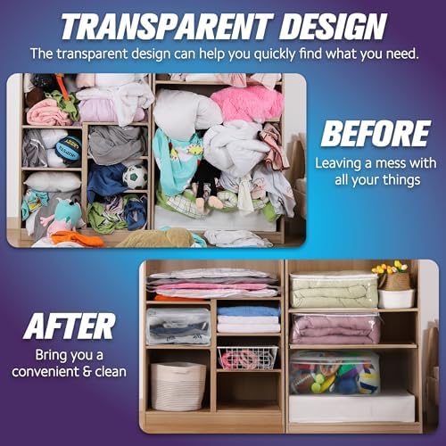 Large Storage Bag for Clothes, Jumbo Zipper Totes