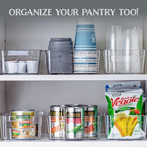 Oizeir Refrigerator Organizer Bins - Clear Plastic, Stackable, Narrow and Wide Bin Sizes, Egg Tray with Lid. Great Storage for Fridge, Cabinets, Countertops and Pantry. (Set of 12)