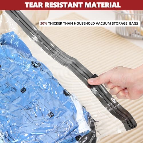 Vacuum Seal Bags for Clothing Travel and Home Storage, Travel Vacuum Bags with Electric Pump, Space Saver Compression Packing Cubes for Luggage Suitcase Bedding Blankets Clothes, 10 Small