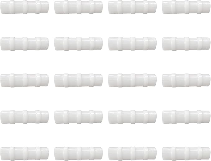 FDXGYH 20 Pcs Greenhouse Film Clamps ABS Snap ClampTube Clip Garden Buildings Tube Clip for 1/2" PVC Pipe（White）