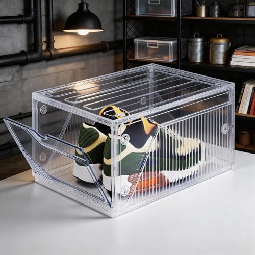 BROVIEW XX-Large Shoe Sneaker Storage Boxes for Size 14, 1 Pack Shoe Boxes