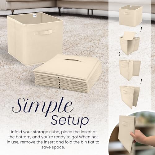 Reli. 11 Inch Cube Storage Bins (4 Pack) | Cube Organizer Bins