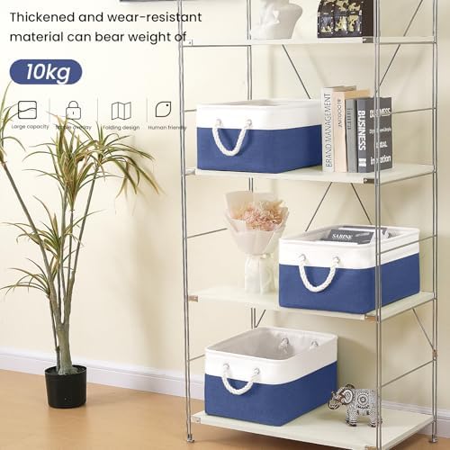 15.7x11.8x8.26 Inch Fabric Large Storage Bins with Handles 6 Pack