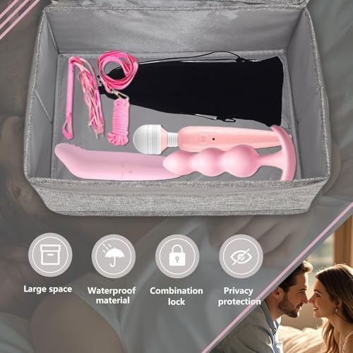 Lockable Game Toy Storage Bag Organizer 15 x 10 x 6.3 Inch, Gray