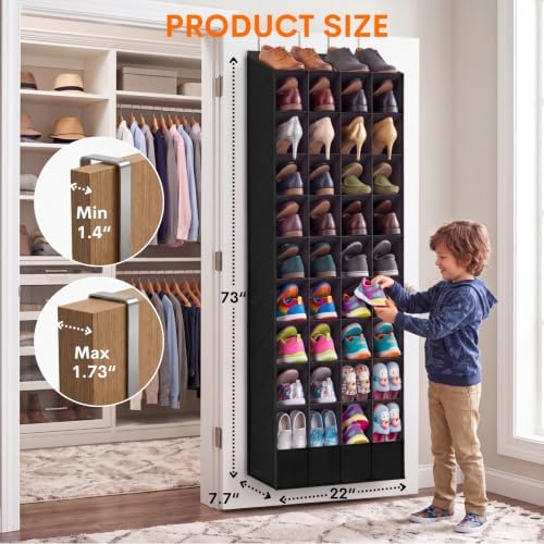 Ofiray-home Over the Door Shoe Organizer, 30-40 Pairs