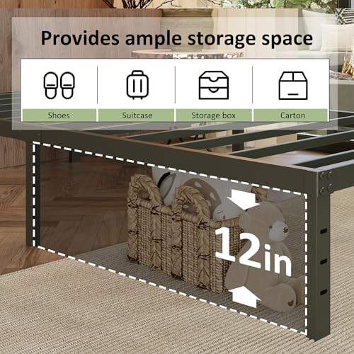 EMODA 14 Inch Twin XL Bed Frames with Cover
